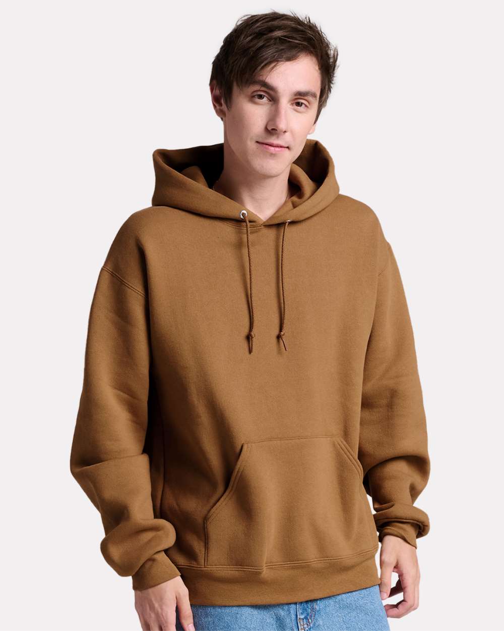 Unisex Rugged Hooded Sweatshirt - OnModelFront - B01535553 - Golden Pecan