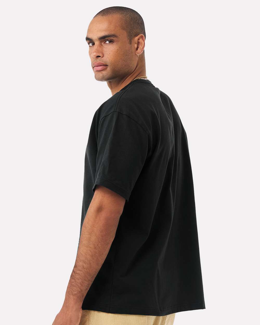 Unisex 7.5 oz Heavyweight Tee - OnModelBack - B06906502 - Black