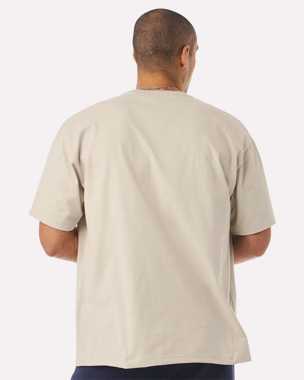 Unisex 7.5 oz Heavyweight Tee - OnModelBack - B06906892 - Dust