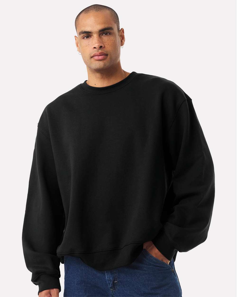 Unisex 10 oz. Heavyweight Sweatshirt - OnModelFront - B06806502 - Black