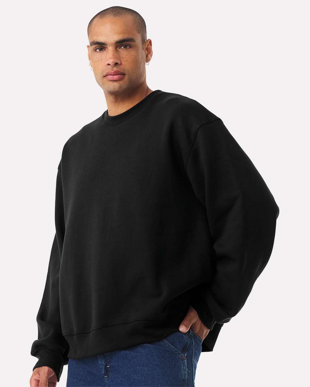 Unisex 10 oz. Heavyweight Sweatshirt - OnModelSide - B06806502 - Black