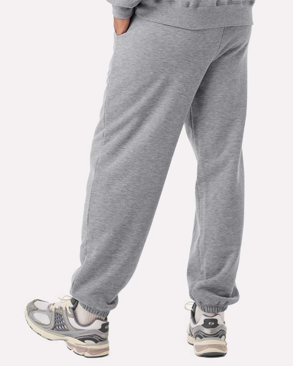 Unisex 10 oz. Heavyweight Sweatpants - OnModelBack - B07106022 - Athletic Heather