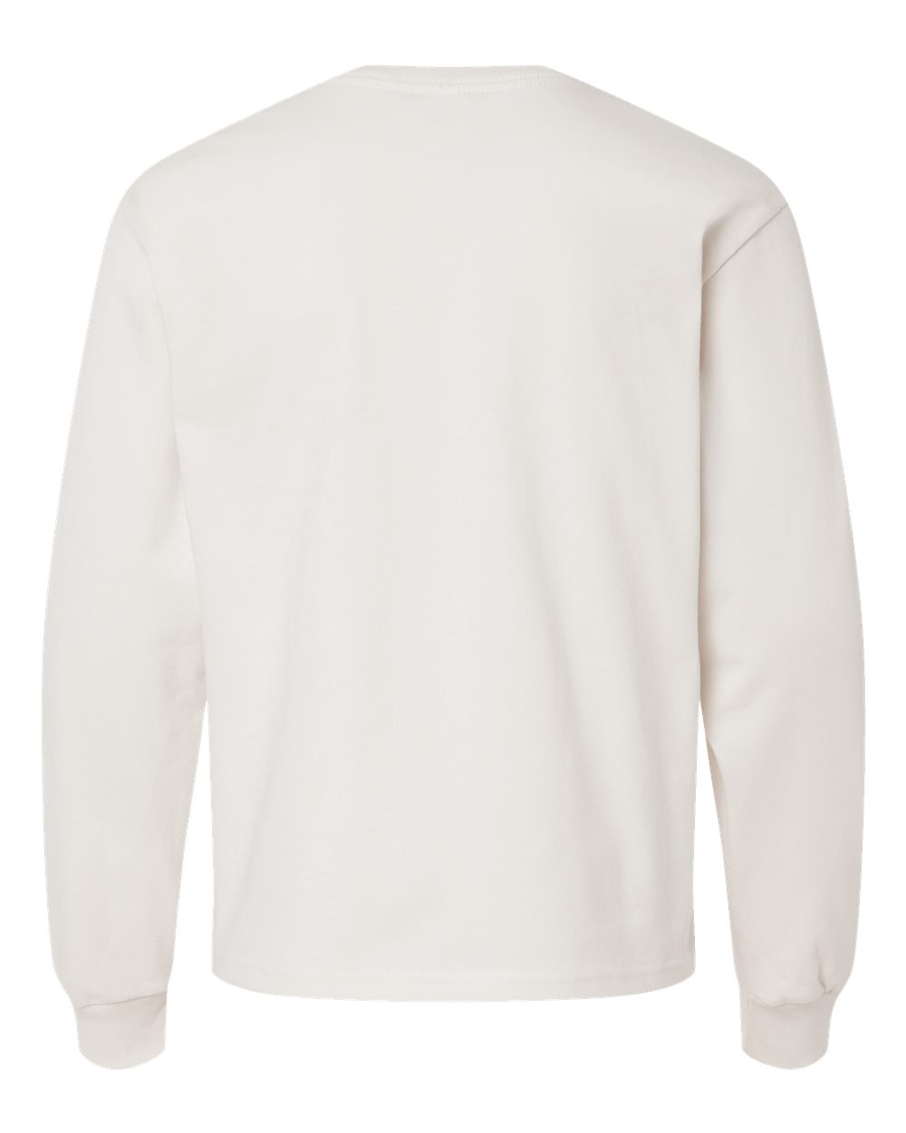 Youth 6oz. Heavyweight Long Sleeve Tee - Back - B08106013 - Vintage White