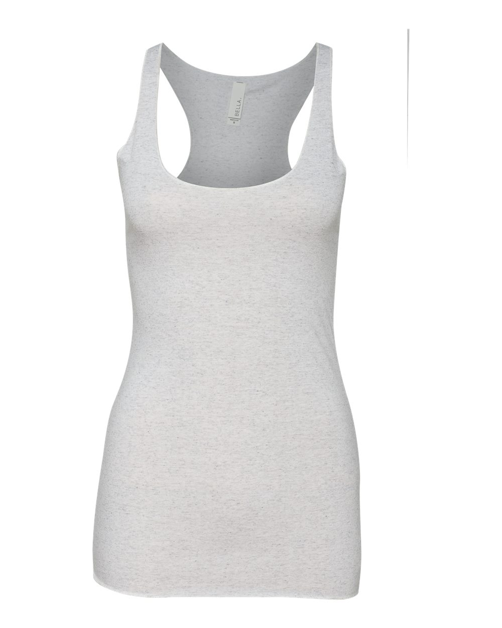Women's Triblend Racerback Tank - Front - B13106002 - White Fleck Triblend