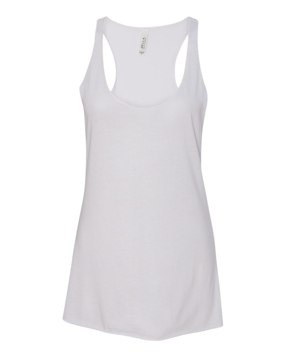 Women's Triblend Racerback Tank - Front - B13106012 - Solid White Triblend