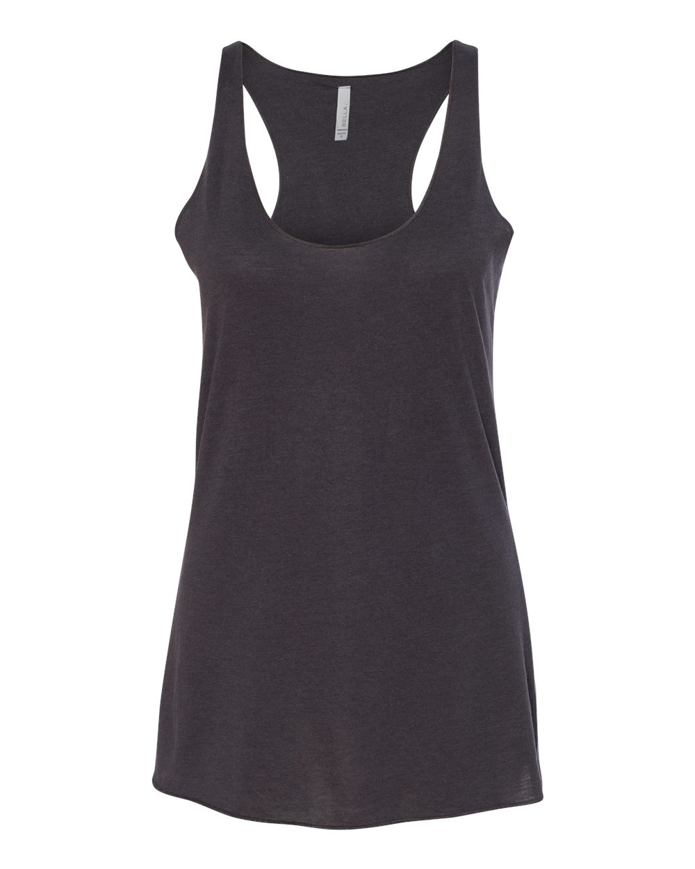 Women's Triblend Racerback Tank - Front - B13106202 - Solid Dark Grey Triblend
