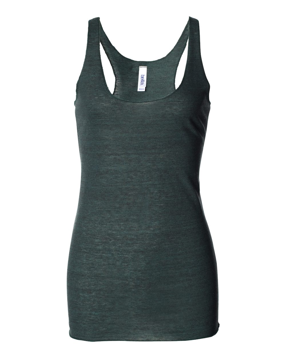 Women's Triblend Racerback Tank - Front - B13106232 - Emerald Triblend