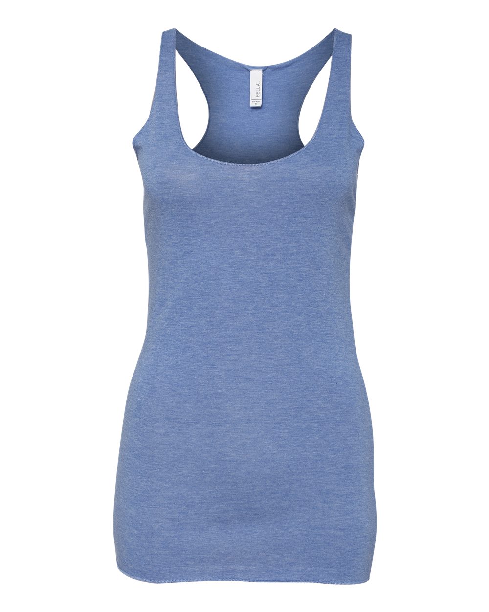 Women's Triblend Racerback Tank - Front - B13106252 - Blue Triblend