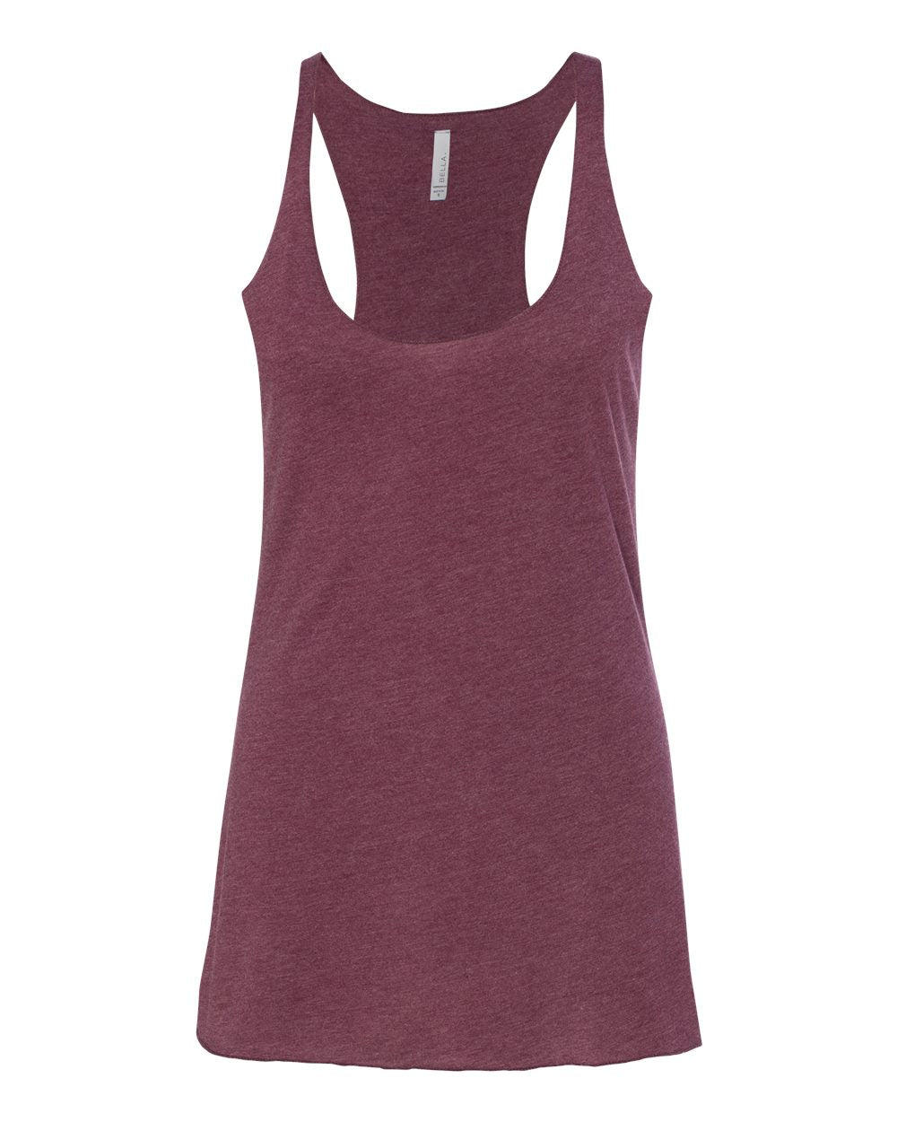 Women's Triblend Racerback Tank - Front - B13106532 - Maroon Triblend