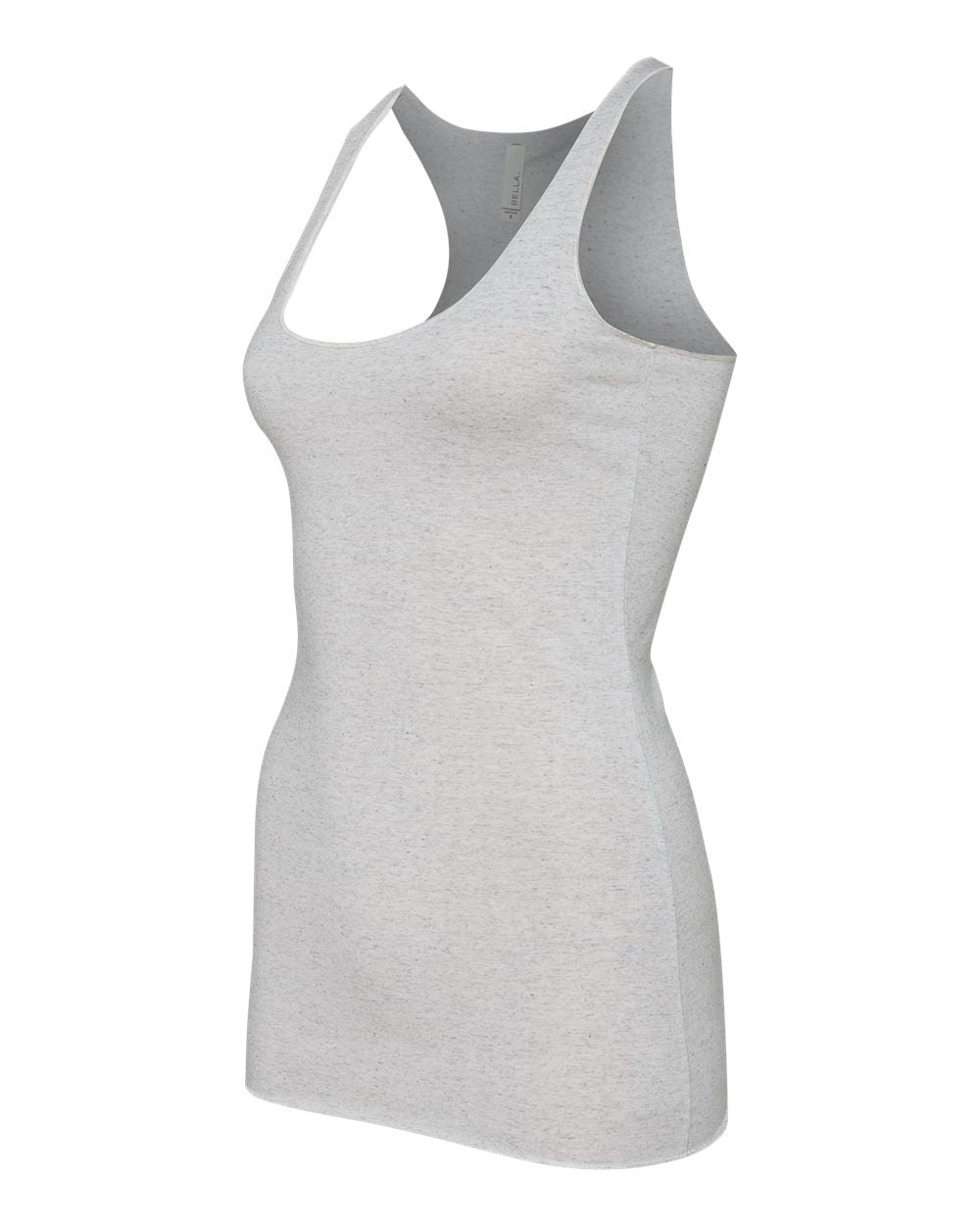 Women's Triblend Racerback Tank - Side - B13106002 - White Fleck Triblend