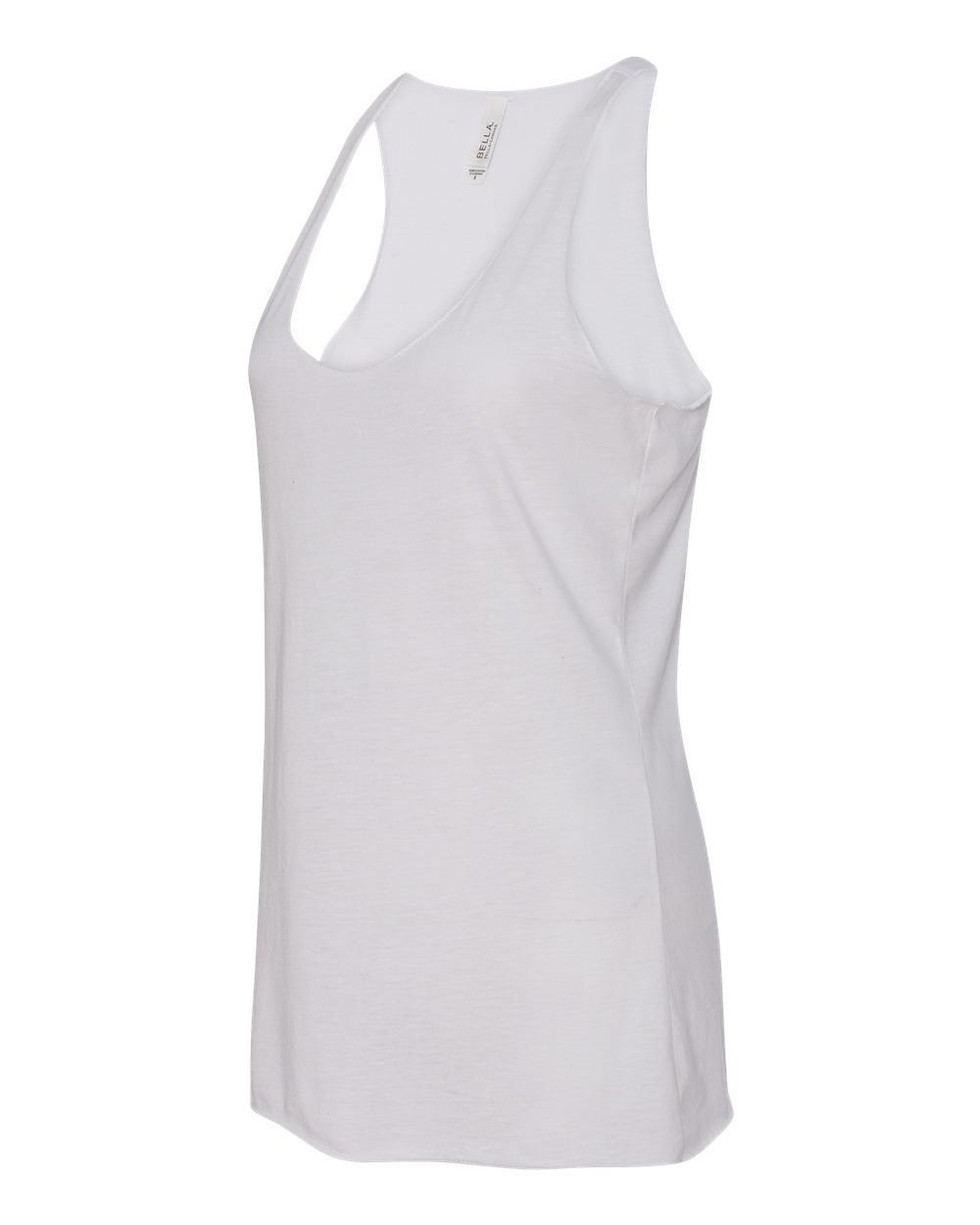 Women's Triblend Racerback Tank - Side - B13106012 - Solid White Triblend