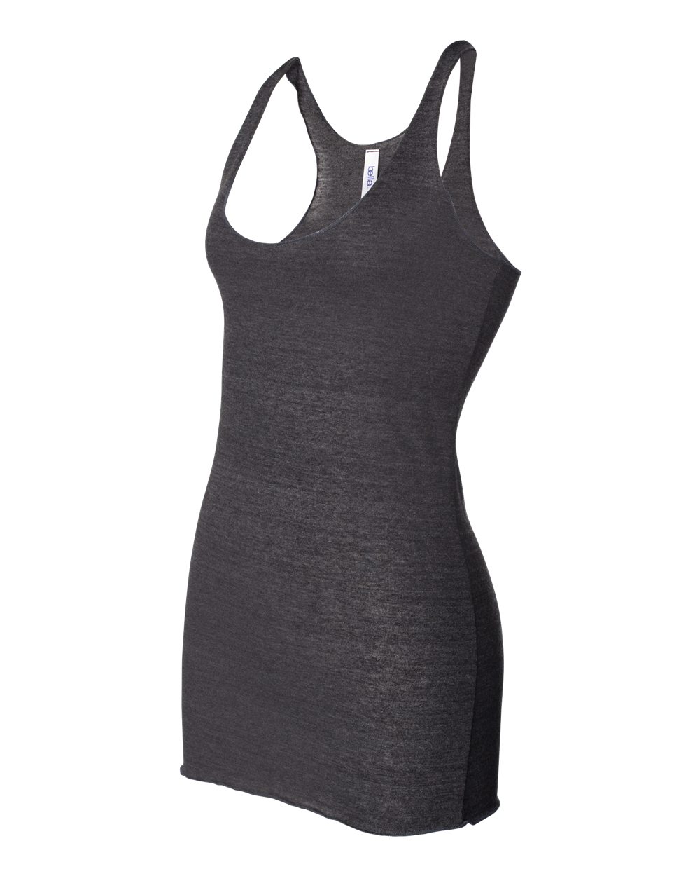 Women's Triblend Racerback Tank - Side - B13106092 - Charcoal Black Triblend