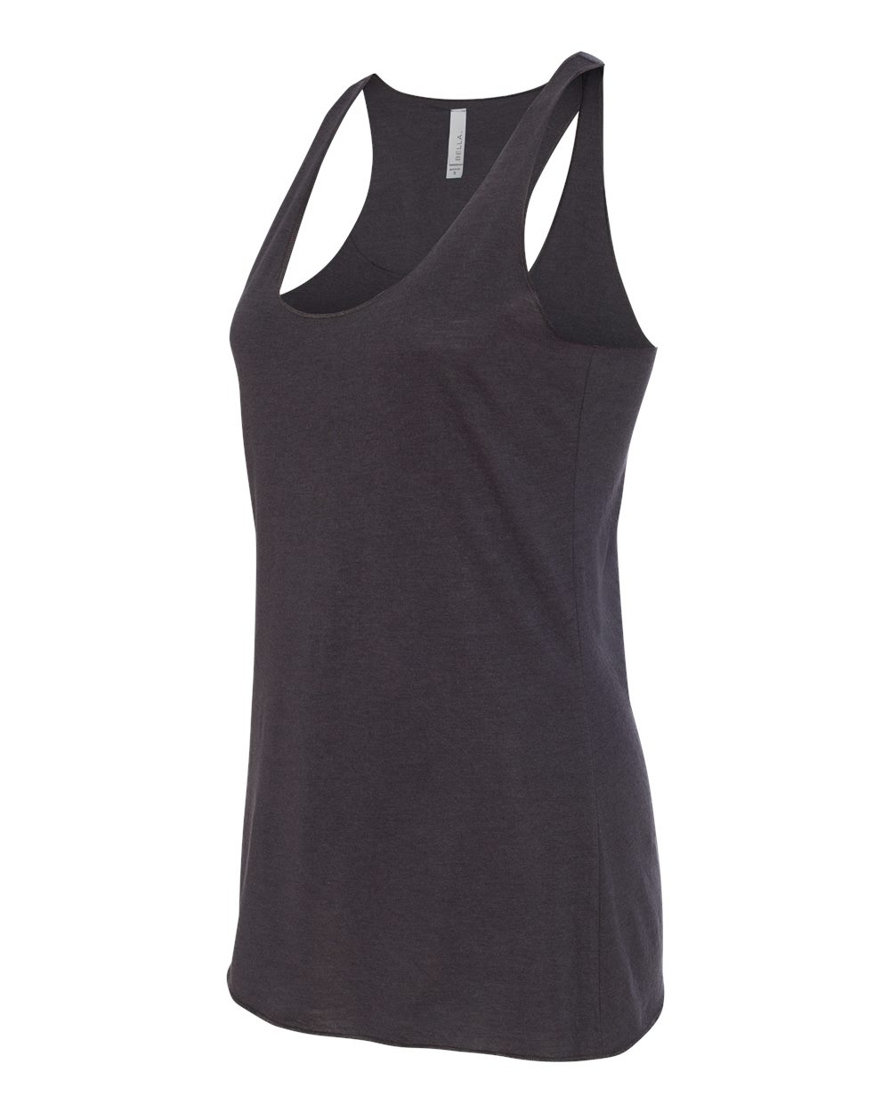 Women's Triblend Racerback Tank - Side - B13106202 - Solid Dark Grey Triblend