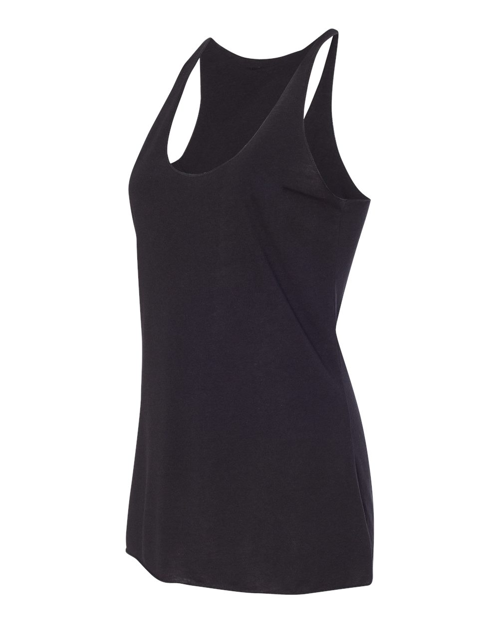 Women's Triblend Racerback Tank - Side - B13106492 - Solid Black Triblend