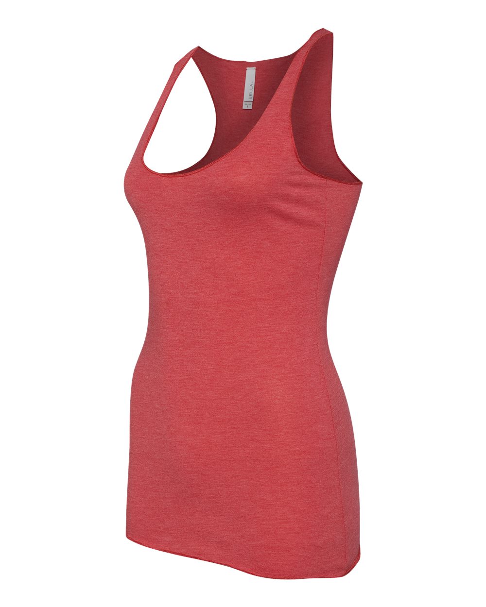 Women's Triblend Racerback Tank - Side - B13106702 - Red Triblend