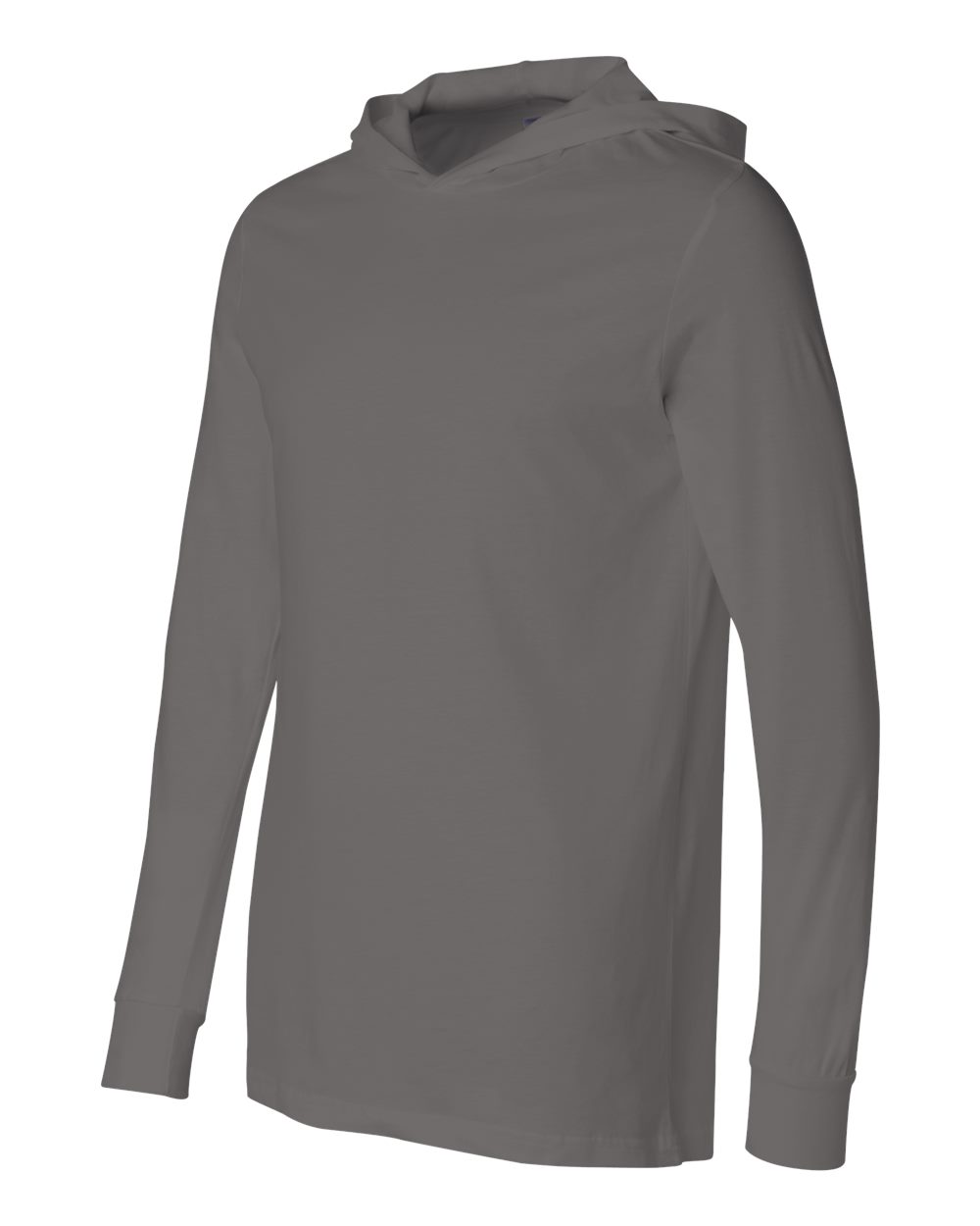 Unisex Jersey Hooded Long Sleeve Tee - Side - B82006092 - Asphalt