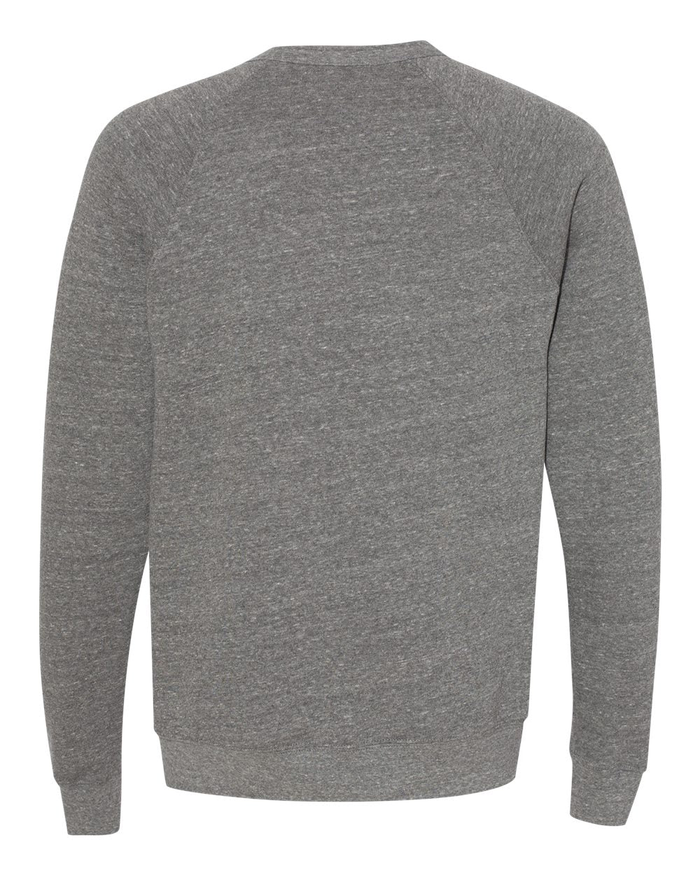 Unisex Sponge Fleece Raglan Crewneck Sweatshirt - Back - B85106112 - Deep Heather