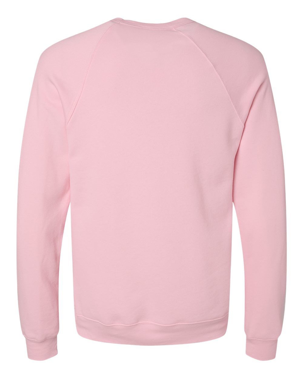 Unisex Sponge Fleece Raglan Crewneck Sweatshirt - Back - B85106122 - Pink