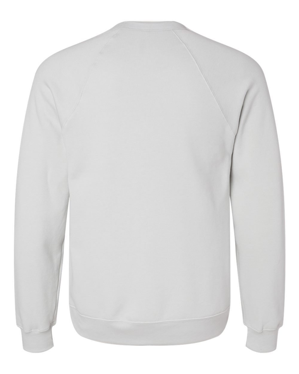 Unisex Sponge Fleece Raglan Crewneck Sweatshirt - Back - B85106132 - Silver