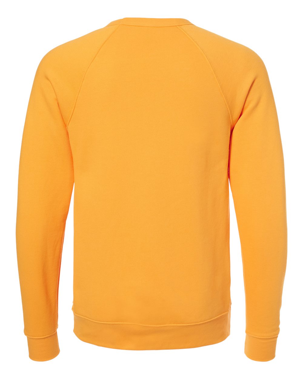 Unisex Sponge Fleece Raglan Crewneck Sweatshirt - Back - B85106142 - Gold