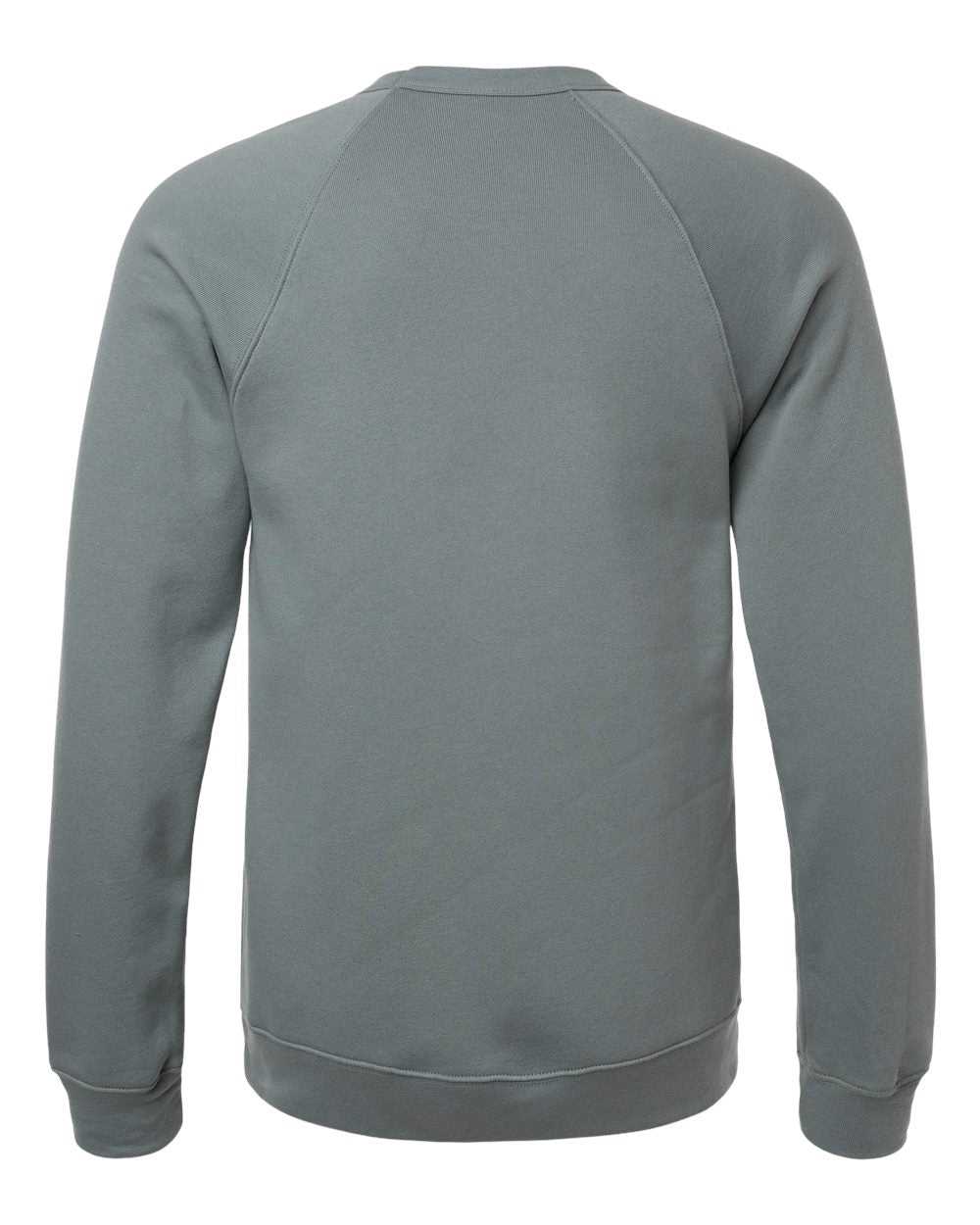 Unisex Sponge Fleece Raglan Crewneck Sweatshirt - Back - B85106182 - Blue Storm