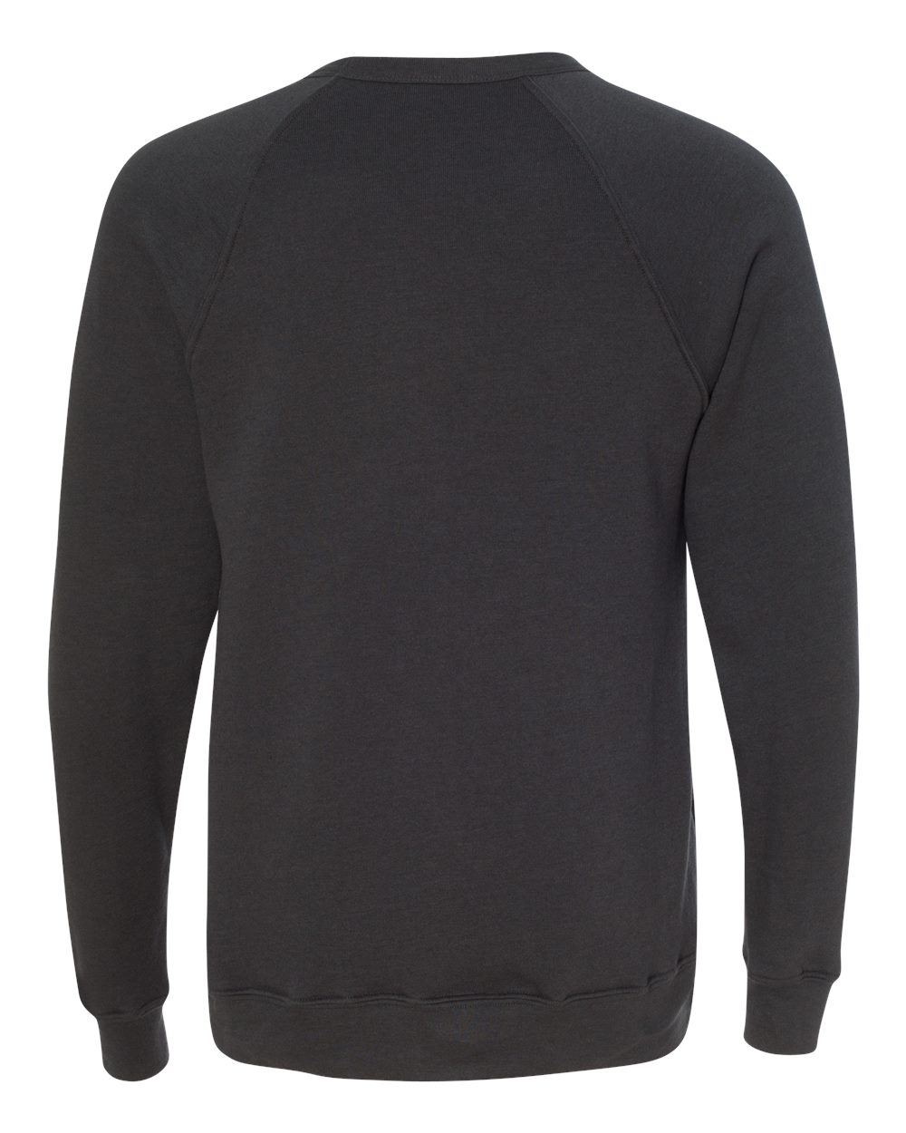 Unisex Sponge Fleece Raglan Crewneck Sweatshirt - Back - B85106202 - Dark Grey