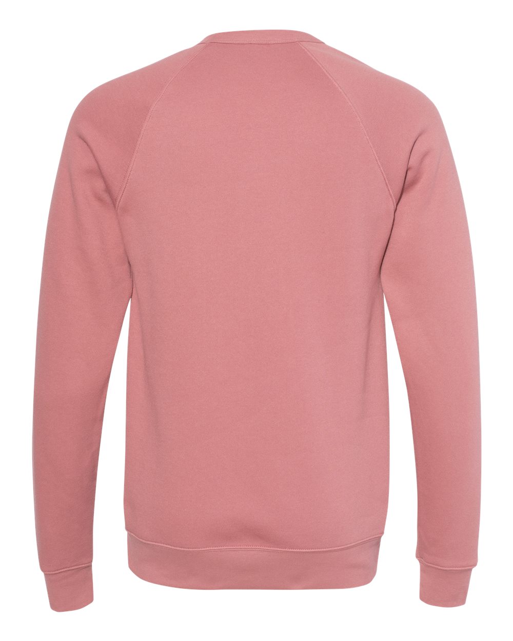 Unisex Sponge Fleece Raglan Crewneck Sweatshirt - Back - B85106312 - Mauve