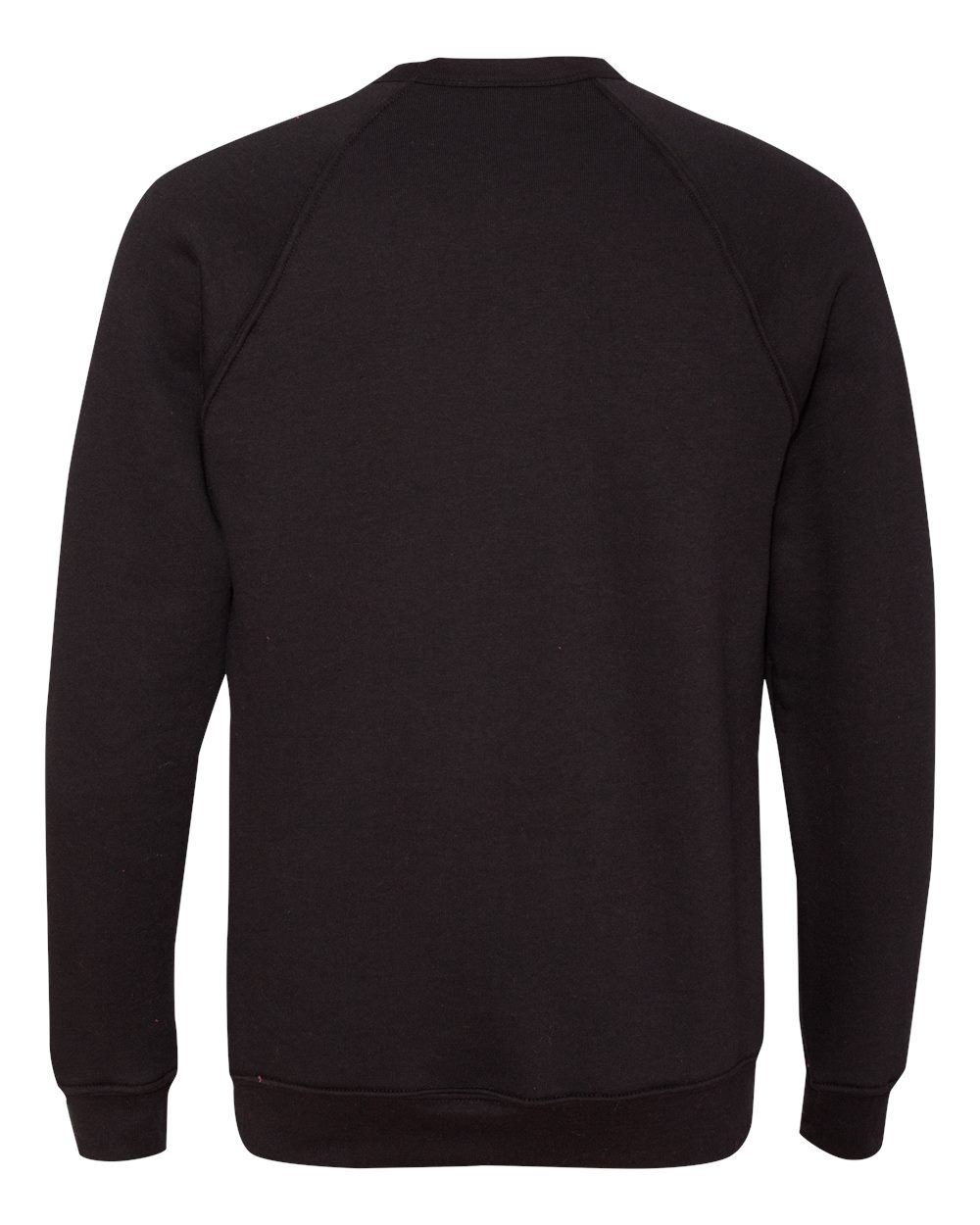 Unisex Sponge Fleece Raglan Crewneck Sweatshirt - Back - B85106492 - Black