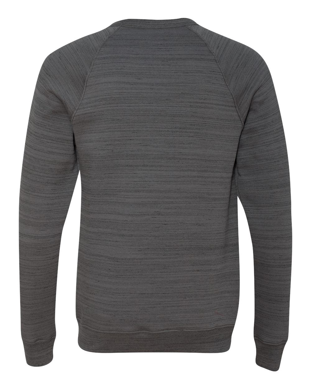 Unisex Sponge Fleece Raglan Crewneck Sweatshirt - Back - B85106512 - Dark Grey Marble