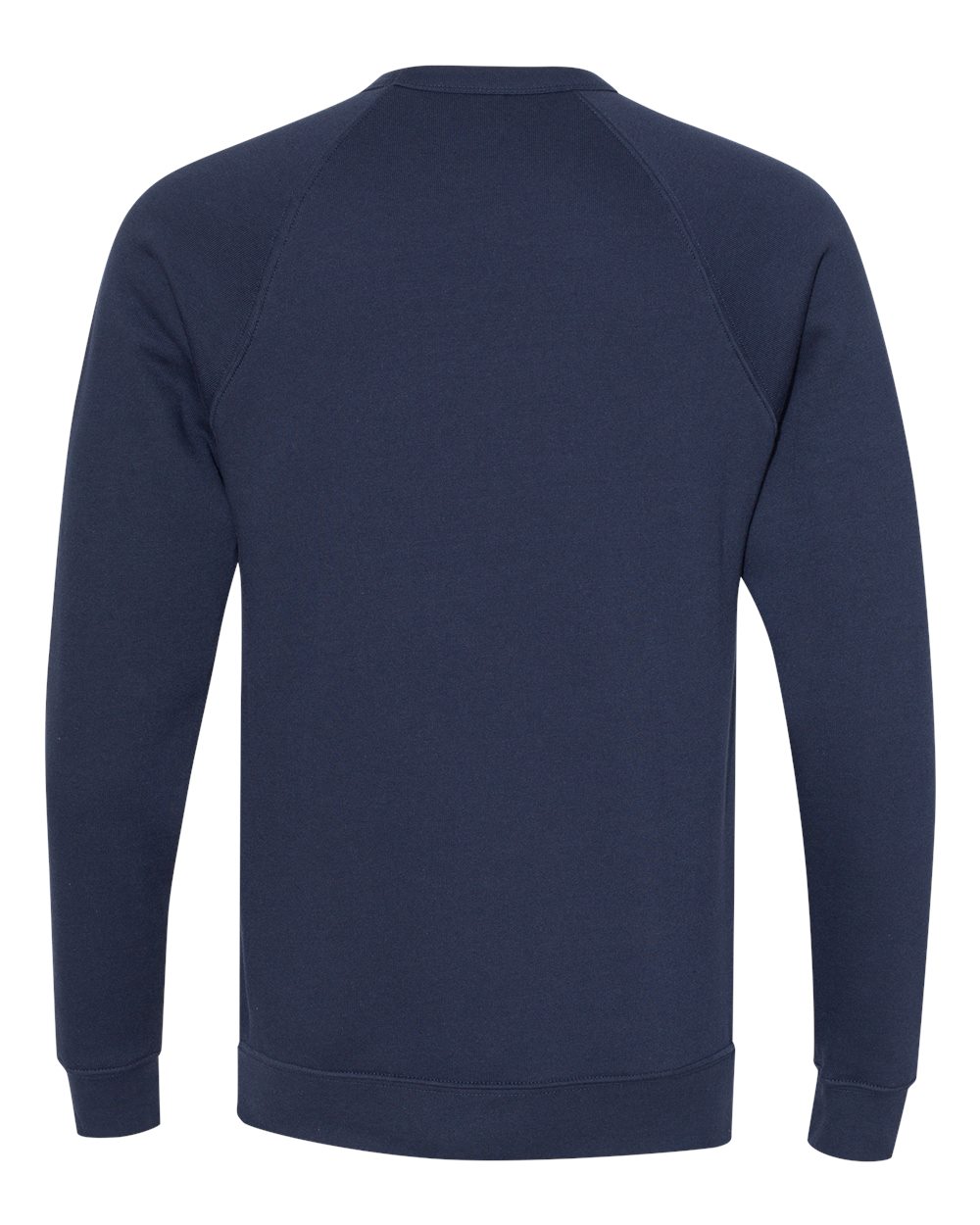 Unisex Sponge Fleece Raglan Crewneck Sweatshirt - Back - B85106662 - Navy
