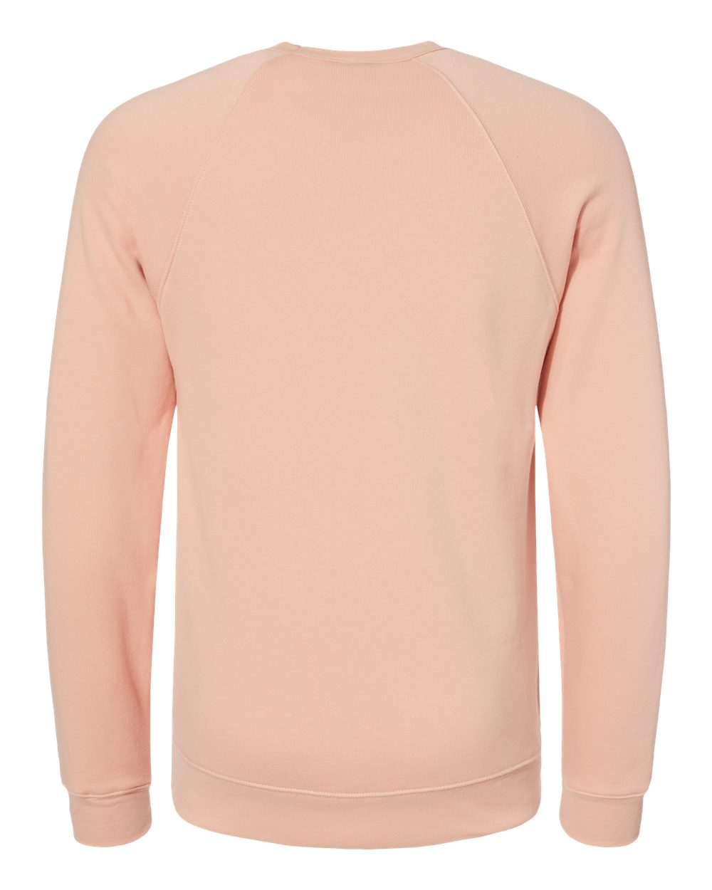 Unisex Sponge Fleece Raglan Crewneck Sweatshirt - Back - B85106672 - Peach