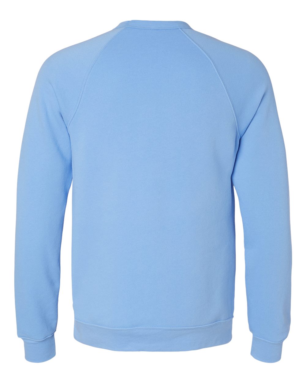 Unisex Sponge Fleece Raglan Crewneck Sweatshirt - Back - B85106682 - Carolina Blue
