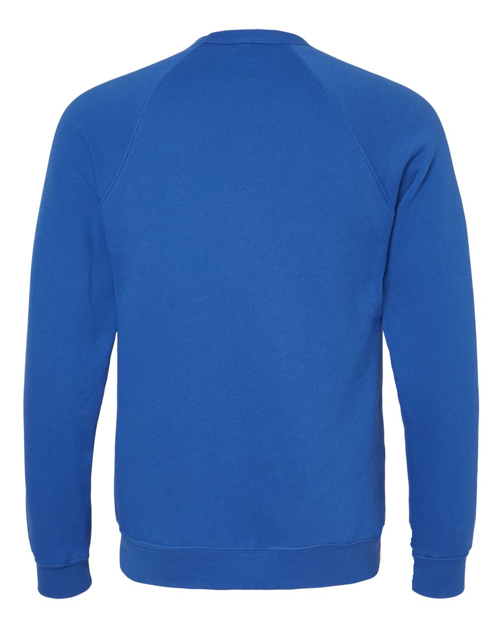 Unisex Sponge Fleece Raglan Crewneck Sweatshirt - Back - B85106752 - True Royal