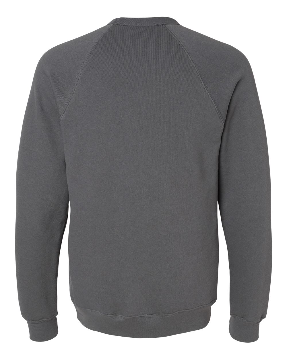 Unisex Sponge Fleece Raglan Crewneck Sweatshirt - Back - B85106852 - Asphalt