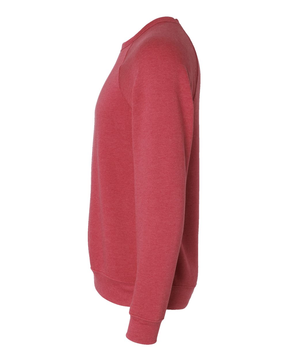 Unisex Sponge Fleece Raglan Crewneck Sweatshirt - DirectSide - B85106042 - Heather Red
