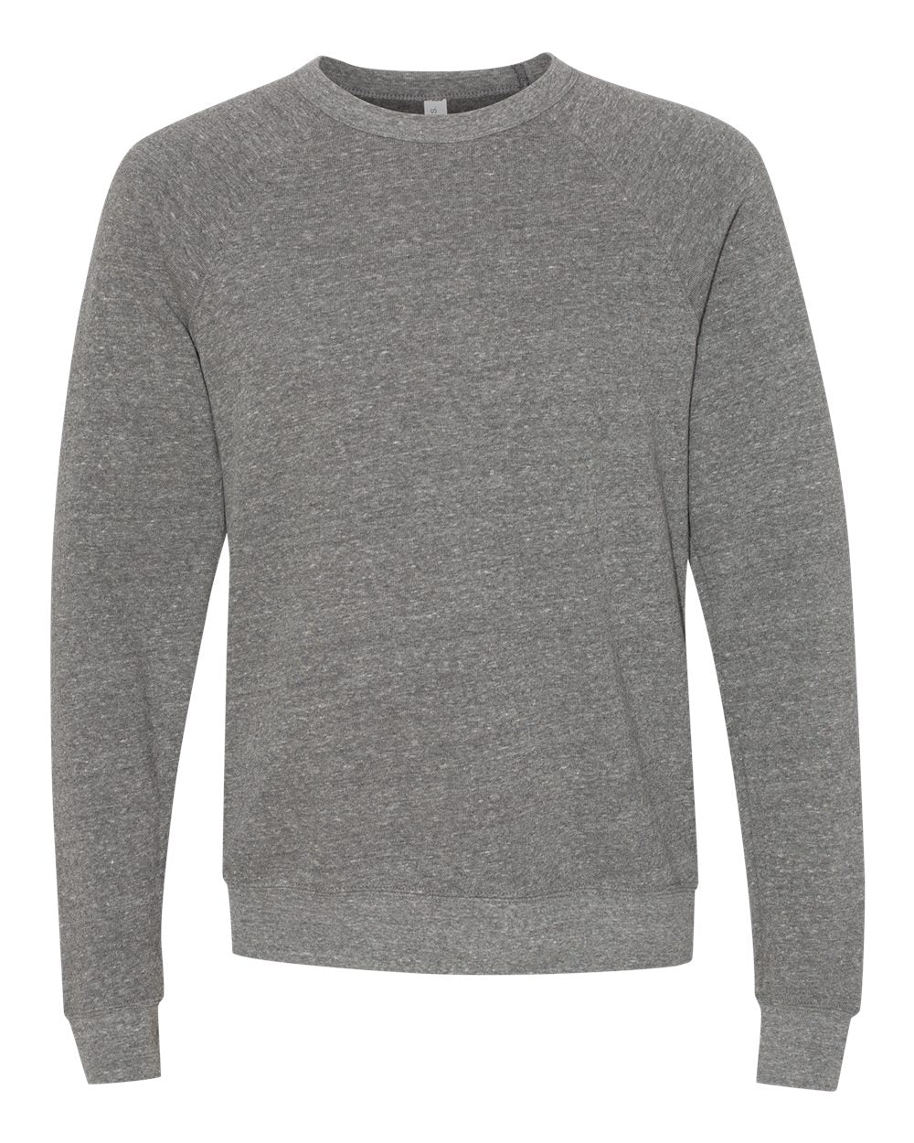 Unisex Sponge Fleece Raglan Crewneck Sweatshirt - Front - B85106112 - Deep Heather