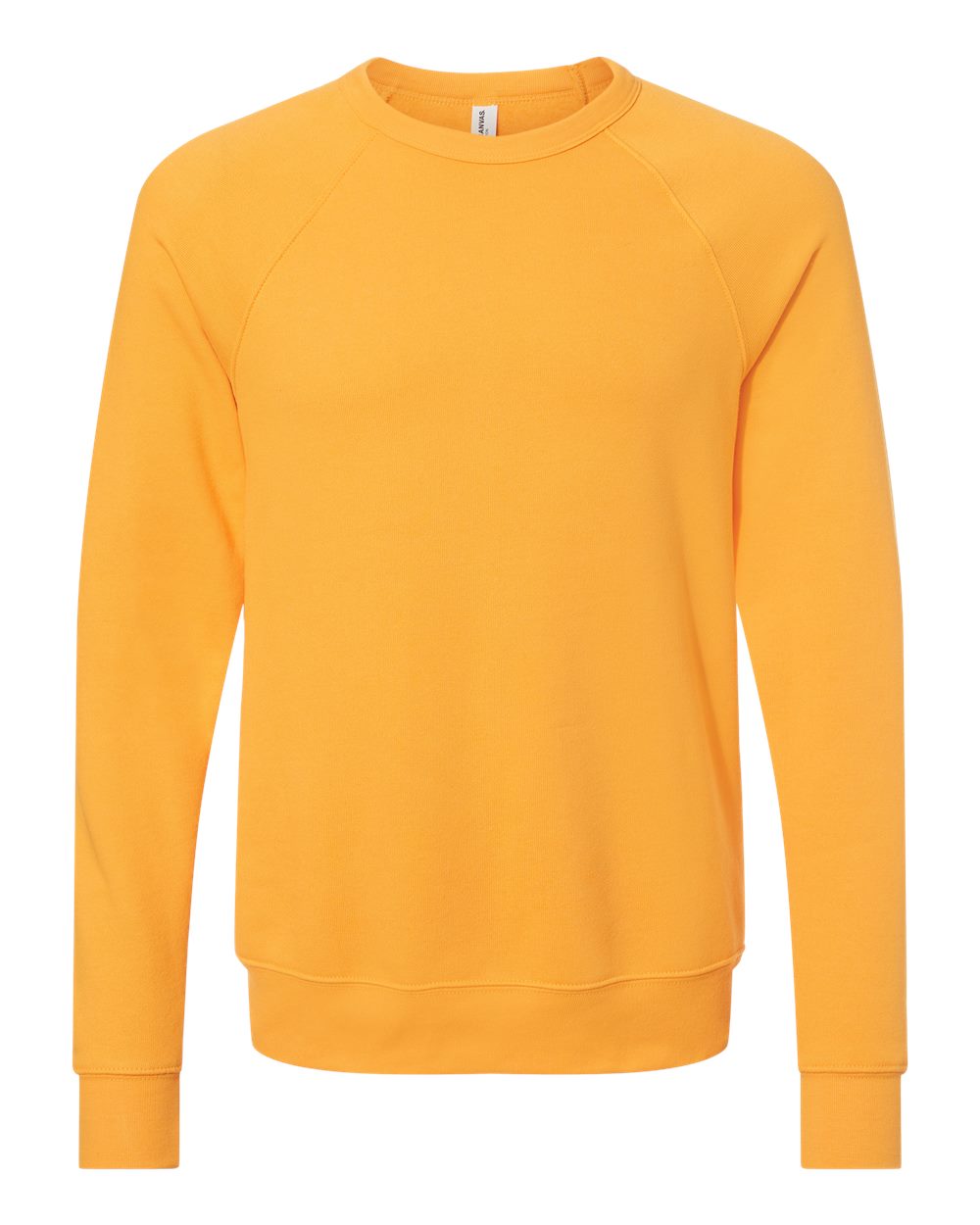 Unisex Sponge Fleece Raglan Crewneck Sweatshirt - Front - B85106142 - Gold