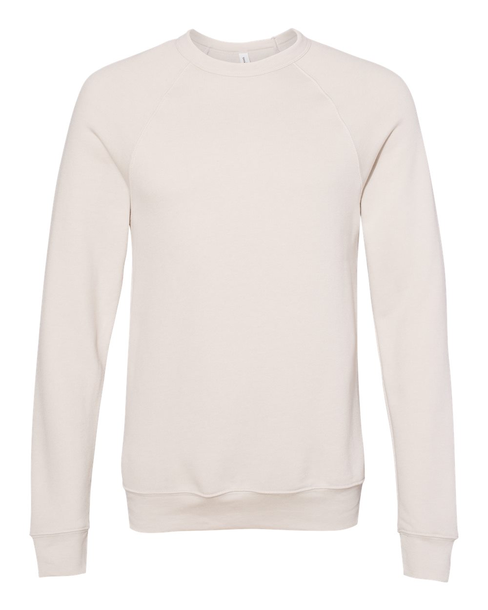Unisex Sponge Fleece Raglan Crewneck Sweatshirt - Front - B85106152 - Heather Dust
