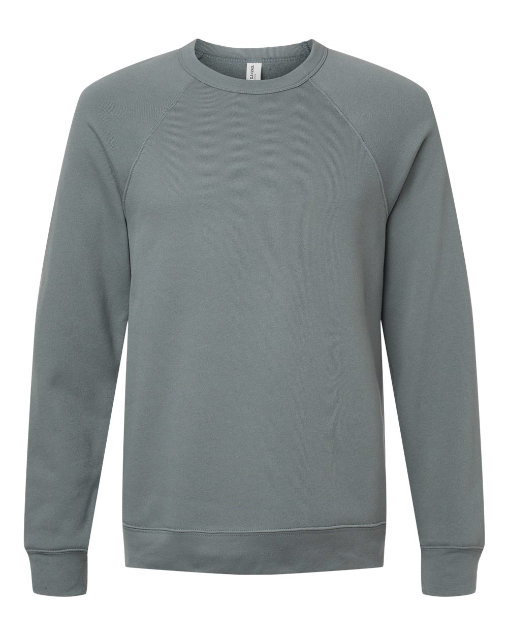 Unisex Sponge Fleece Raglan Crewneck Sweatshirt - Front - B85106182 - Blue Storm