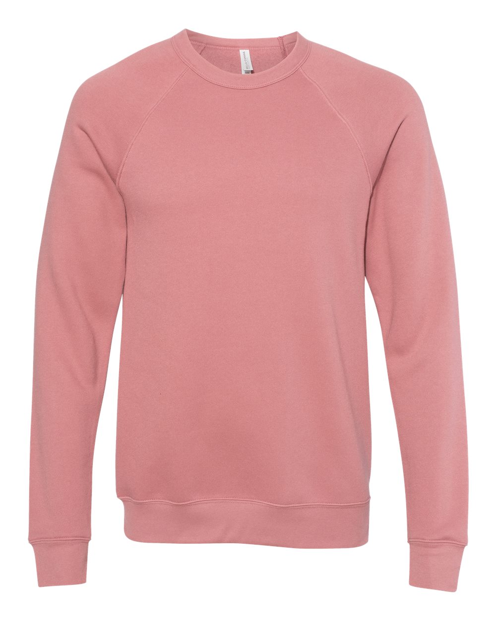 Unisex Sponge Fleece Raglan Crewneck Sweatshirt - Front - B85106312 - Mauve