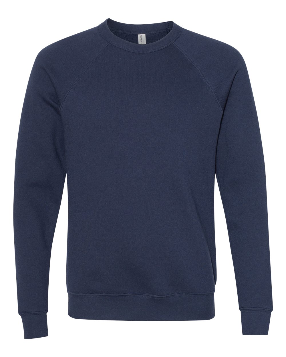 Unisex Sponge Fleece Raglan Crewneck Sweatshirt - Front - B85106662 - Navy