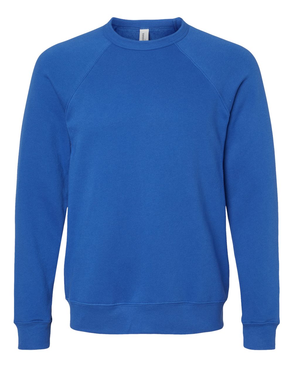 Unisex Sponge Fleece Raglan Crewneck Sweatshirt - Front - B85106752 - True Royal