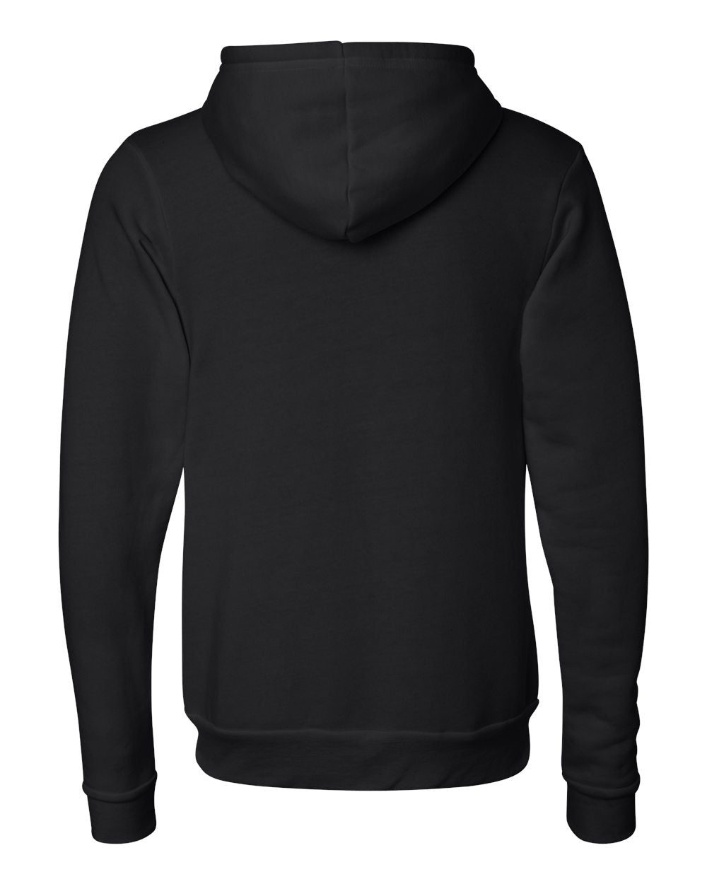 Unisex Triblend Sponge Fleece Full-Zip Hoodie - Back - B84906502 - Solid Black Triblend