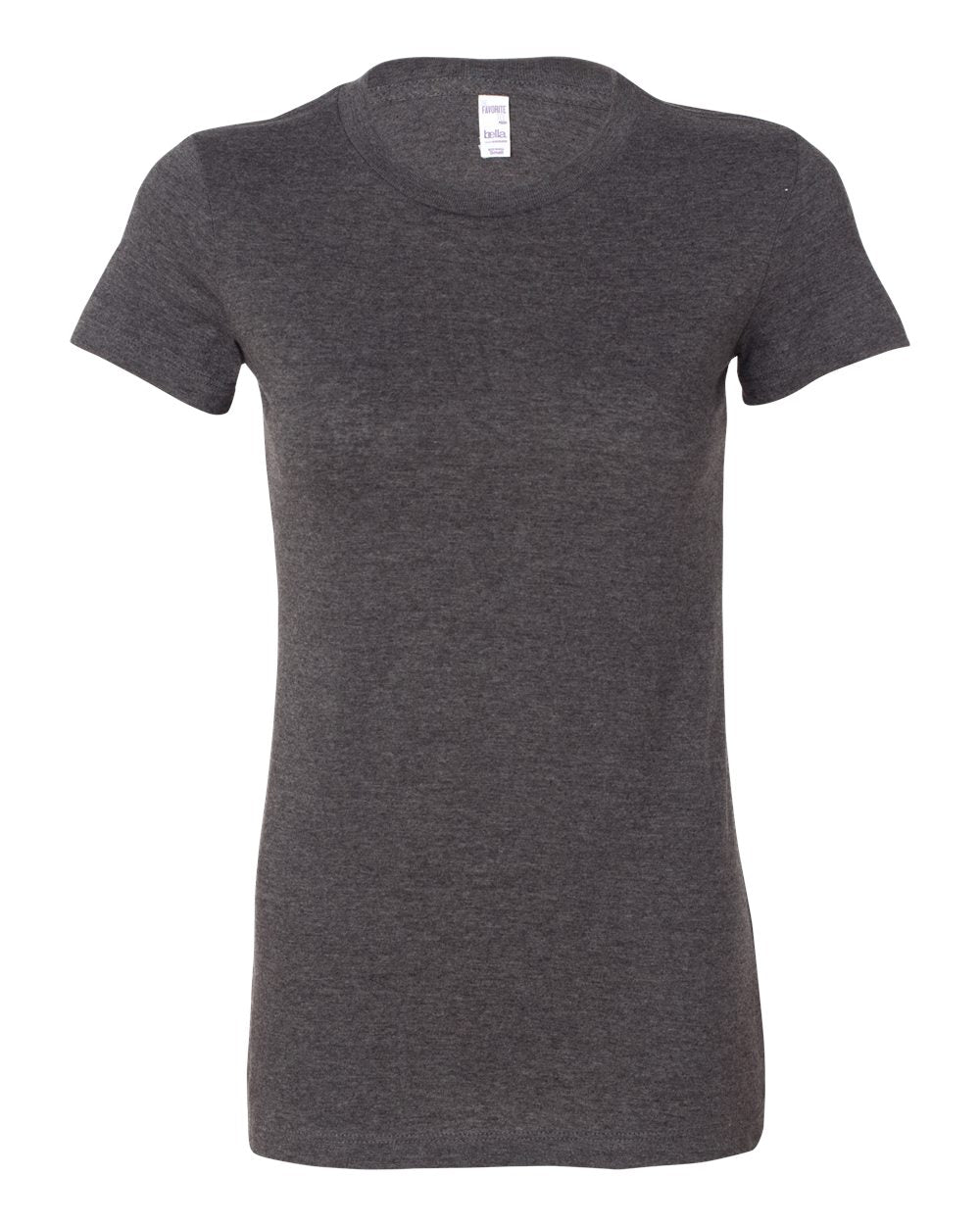 Women's Slim Fit Tee - Front - B50306093 - Dark Grey Heather