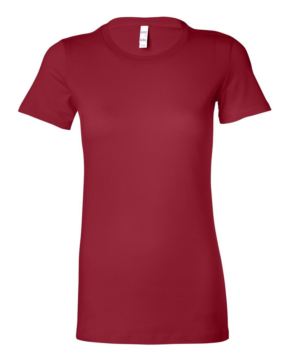 Women's Slim Fit Tee - Front - B50306523 - Cardinal