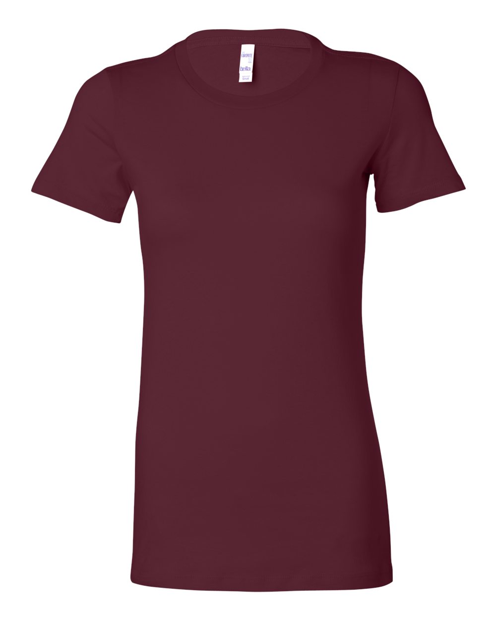 Women's Slim Fit Tee - Front - B50306533 - Maroon