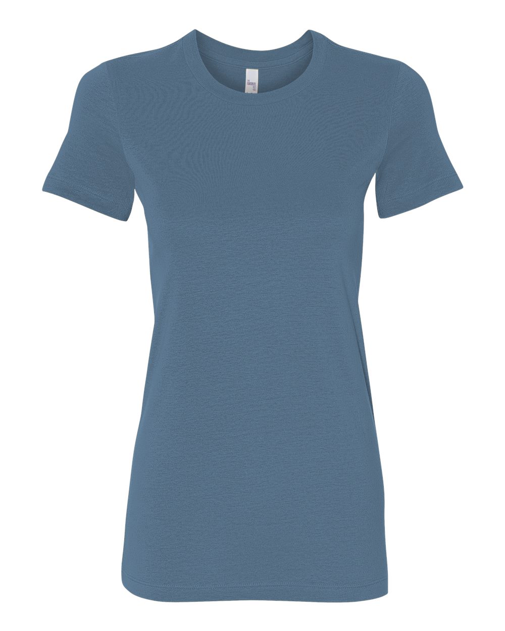 Women's Slim Fit Tee - Front - B50306687 - Steel Blue