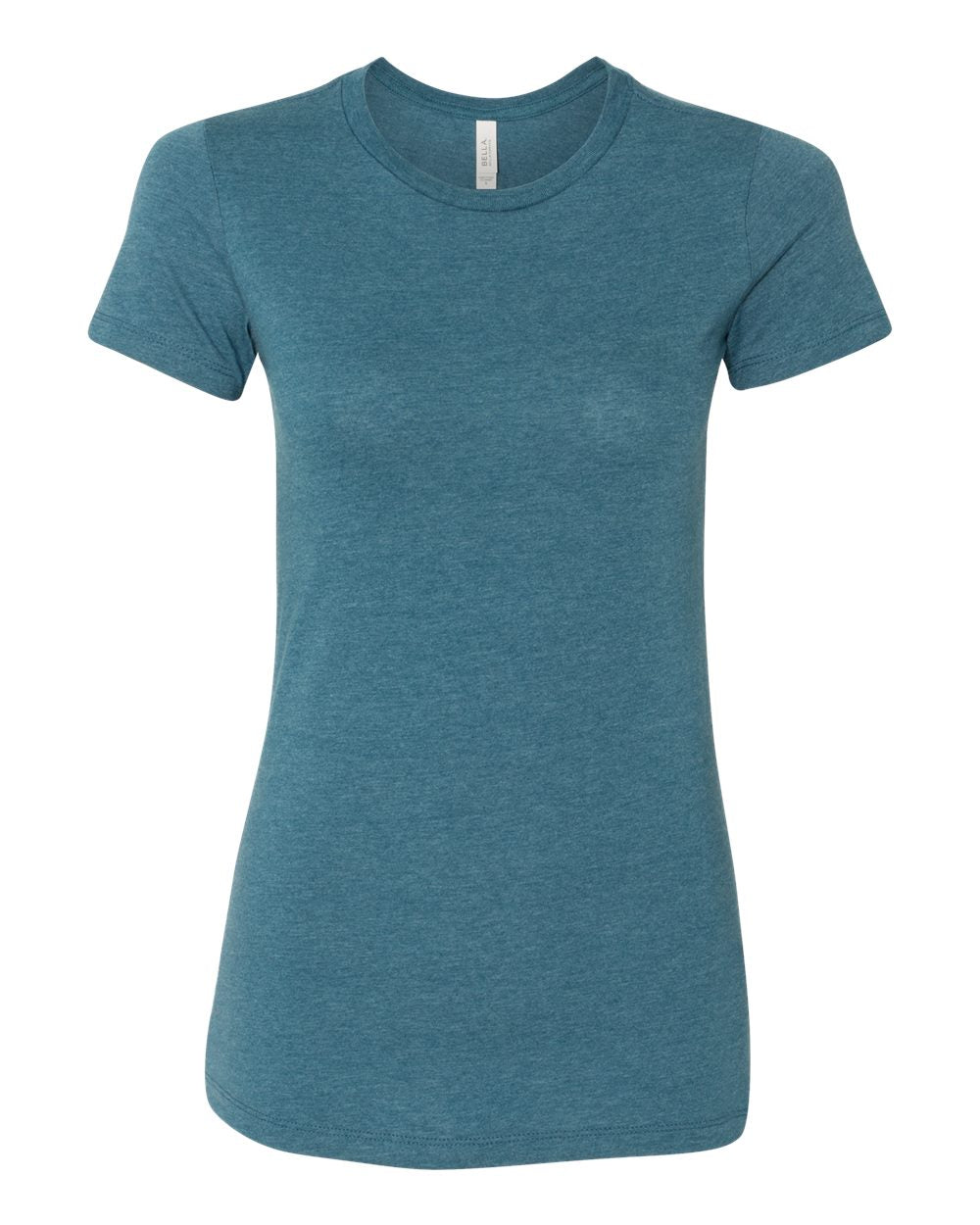 Women's Slim Fit Tee - Front - B50306773 - Heather Deep Teal