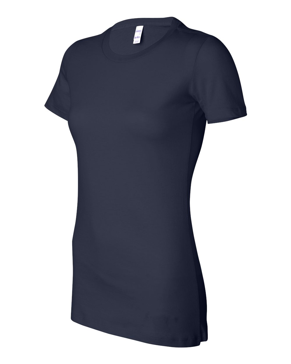 Women's Slim Fit Tee - Side - B50306653 - Navy