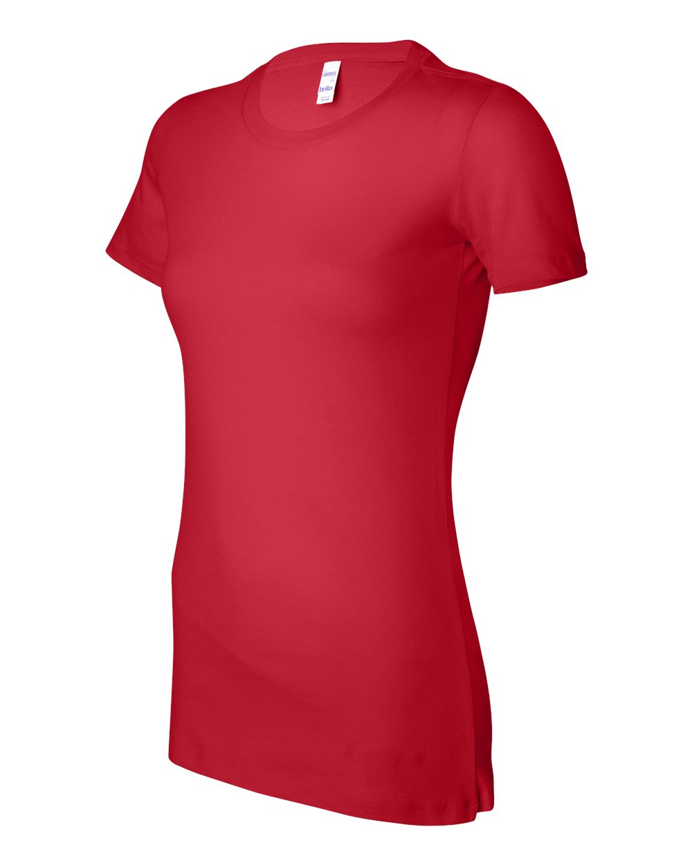 Women's Slim Fit Tee - Side - B50306703 - Red
